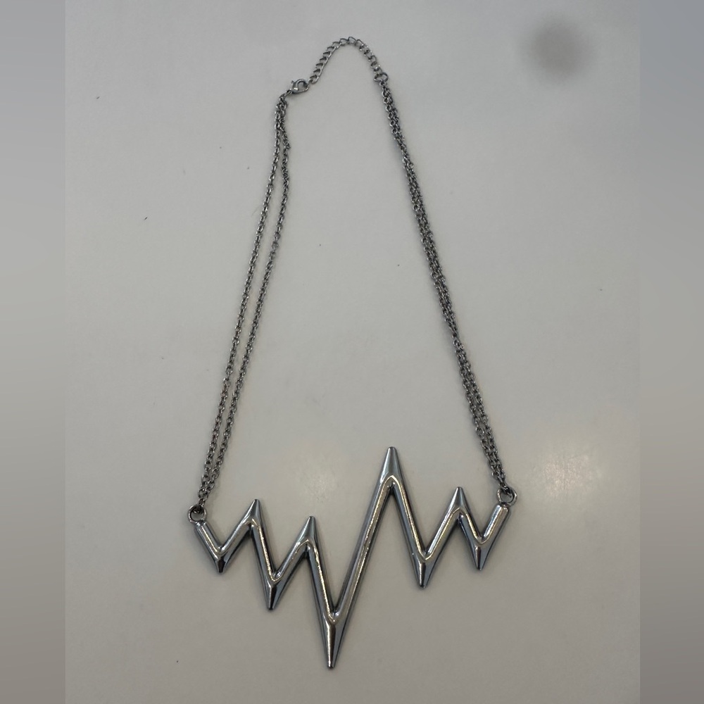 Silver Heartbeat Necklace